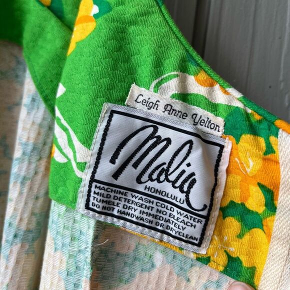 Vintage 1960s Malia Honolulu Hawaiian Fit and Flare Floral Dress – XS/S - Picture 9 of 16